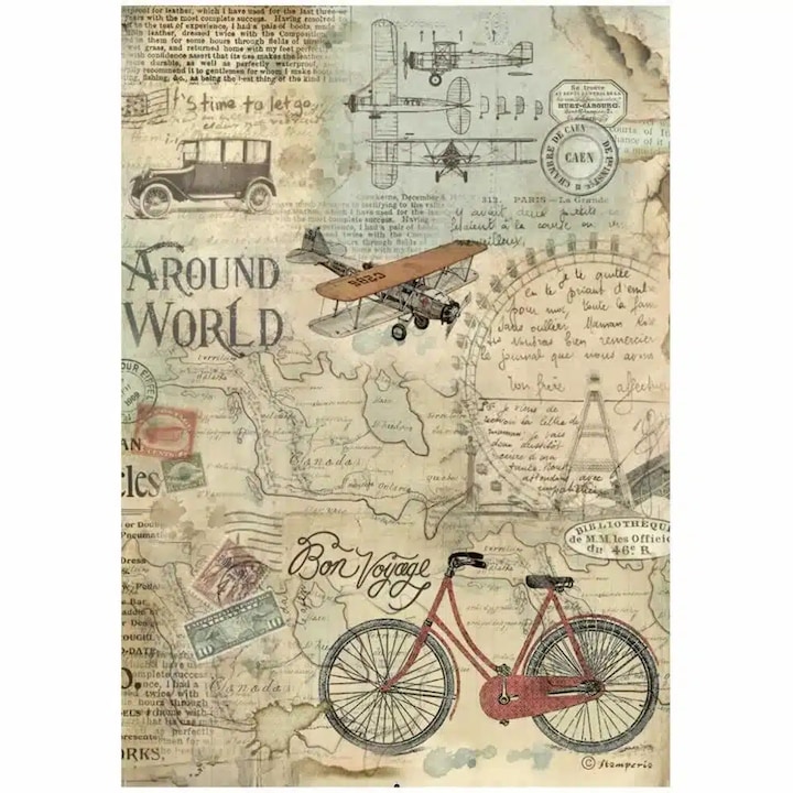A4 rizspapír, csom. - Around the world bicycle -