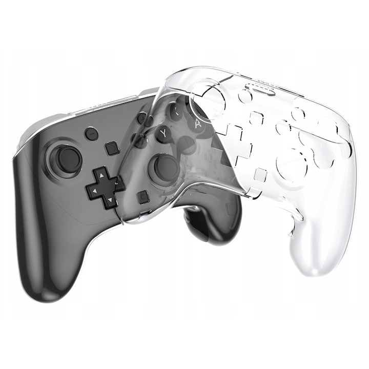 Husă protectoră transparentă Jys pentru controler Nintendo Switch 2 PRO, material ABS, prindere confortabilă
