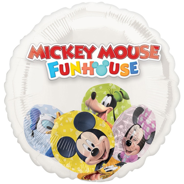 Balon Folie Anagram Insider Mickey Clubhouse, 50cm, Rotund, Umflare cu Heliu/Aer