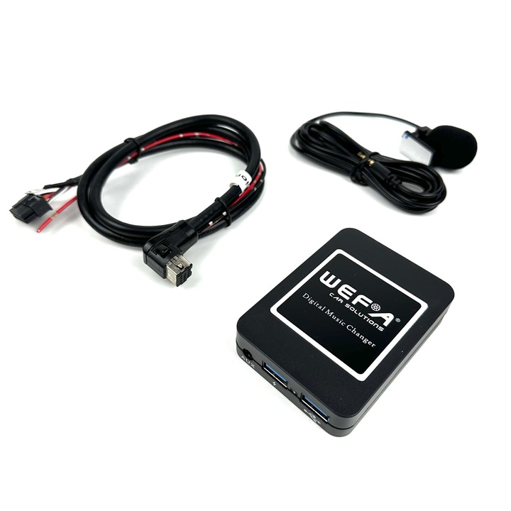 Modul Adaptor Audio Bluetooth 5.0 Auto pentru muzica si apeluri telefonice compatibil cu unitatile Pioneer USB, Handsfree, Negru, 12 V