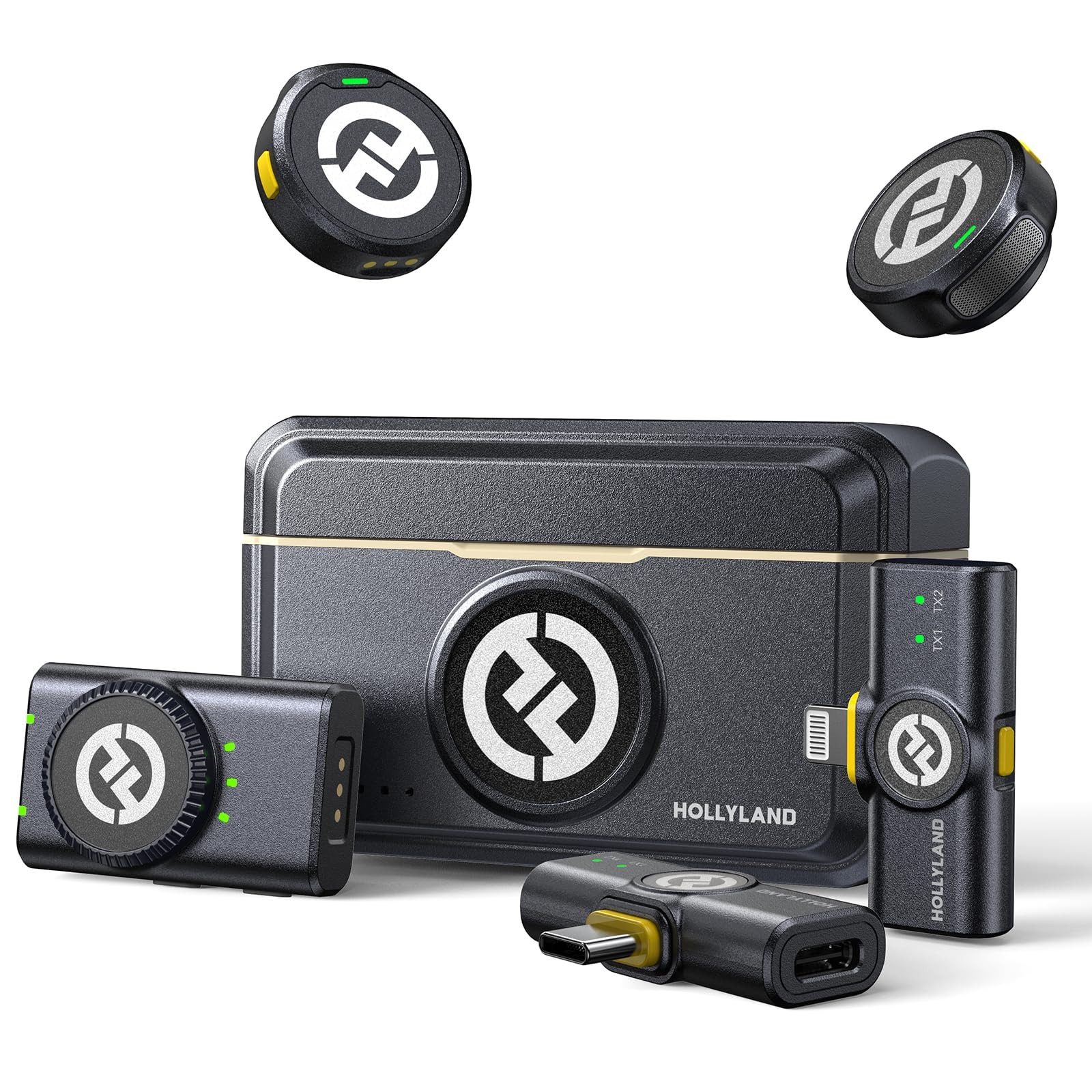 Microfon Lavalier Wireless Hollyland Lark M2 pentru iPhone/Android