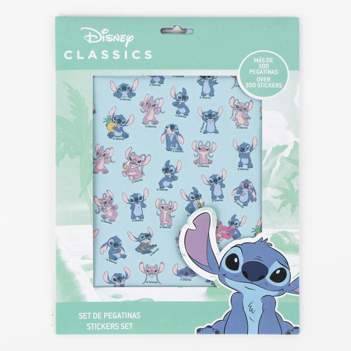 Set 300 stickere Lilo & Stitch Albastru