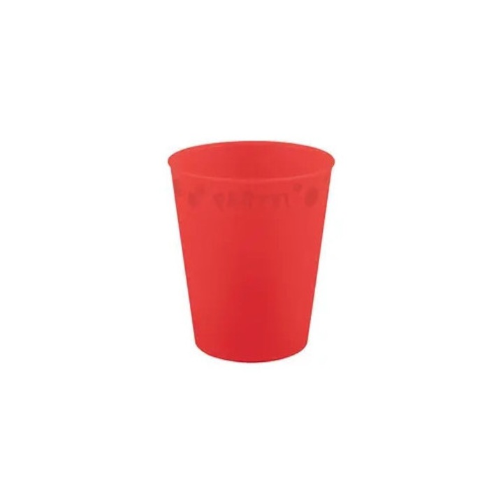 Червена микро премиум пластмасова чаша 250 мл