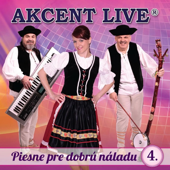CD Akcent Live: Piesne pre dobru naladu 4, muzica populara, 1 disc, plastic