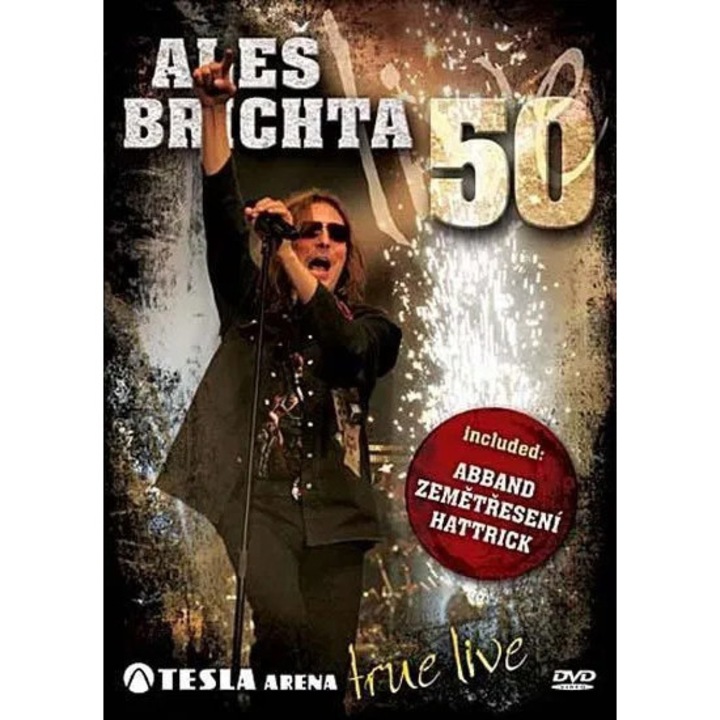 Brichta Ales: 50 - Tesla Arena True Live - DVD, 1 диск, пластмасова обложка, 866гр