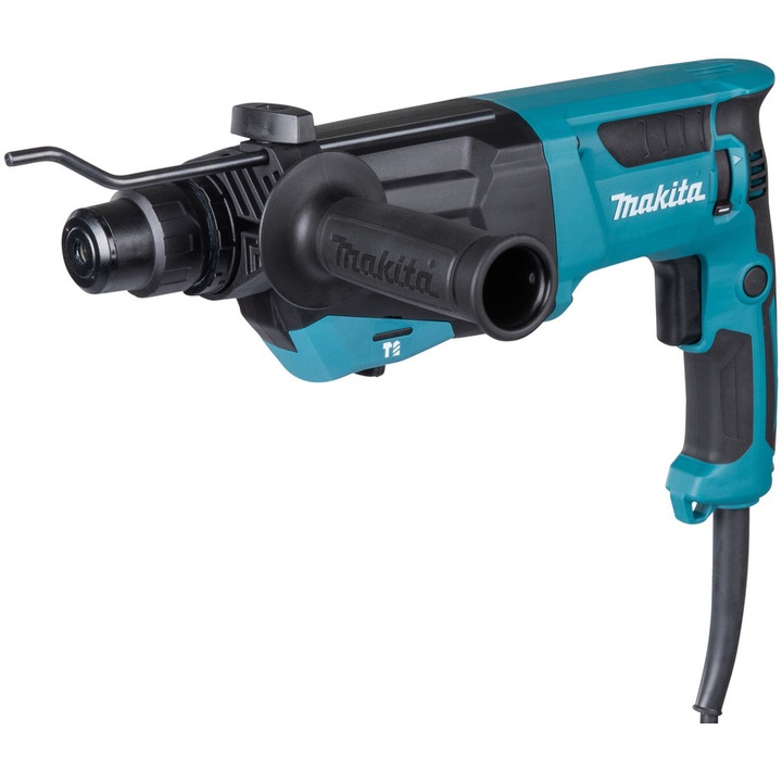 Ciocan rotopercutor Makita HR2670, 800 W, 3 J, 26mm SDS-PLUS , 1500 RPM, 4500 BPM, 4 m lungime cablu alimentare, valiza transport