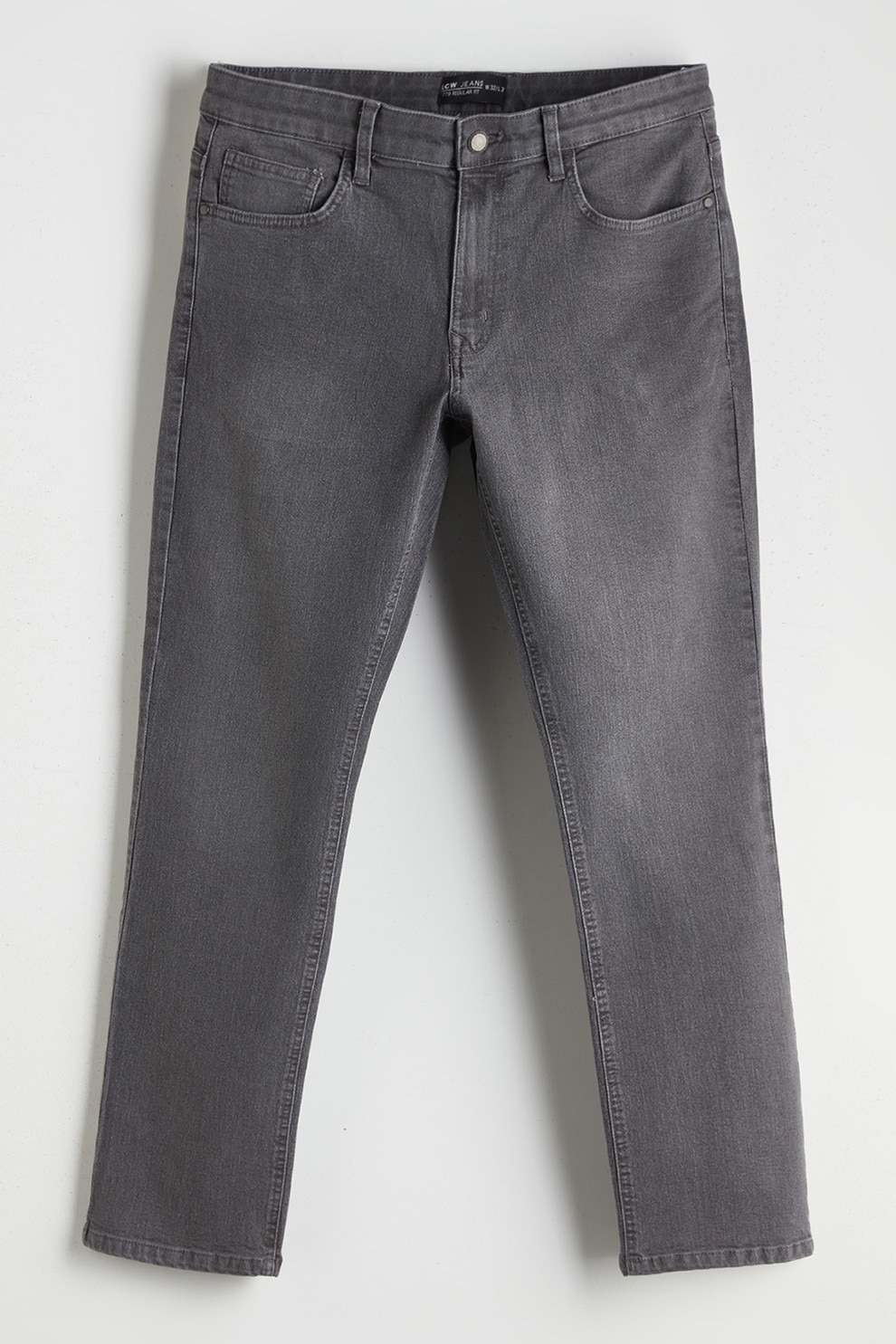 LC WAIKIKI, Blugi regular-fit cu design 5 buzunare, Gri deschis, W30-L31