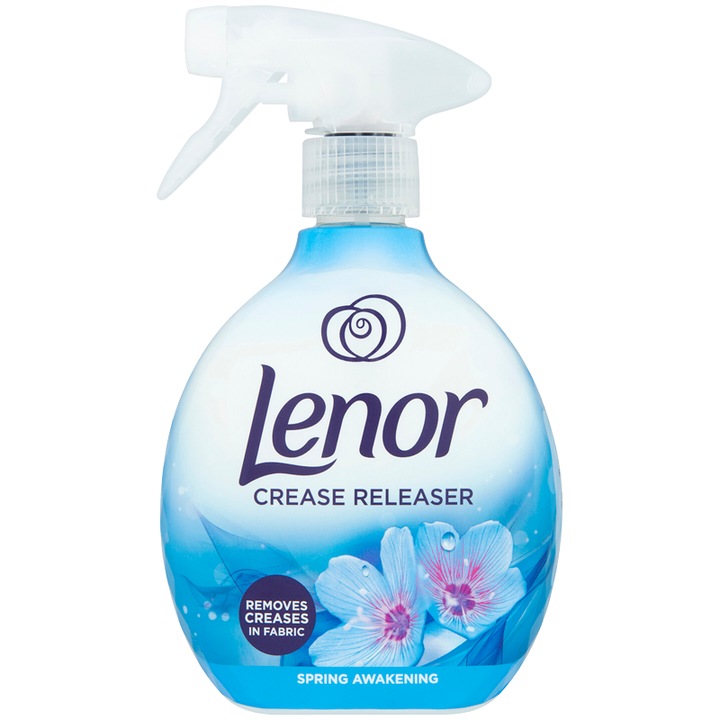 Спрей за премахване на гънки по дрехите без гладене, LENOR Crease Releaser, 500 мл Spring