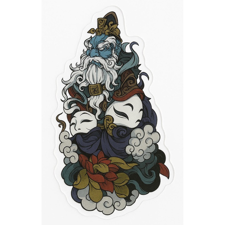 Sticker Autocolant Auto, Laptop, orice suprafata, Japonez, Multicolor, 6 cm