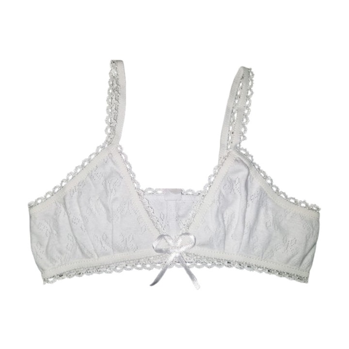 Pamut melltartó lányoknak, Sevim 3559BF, fehér 128 cm