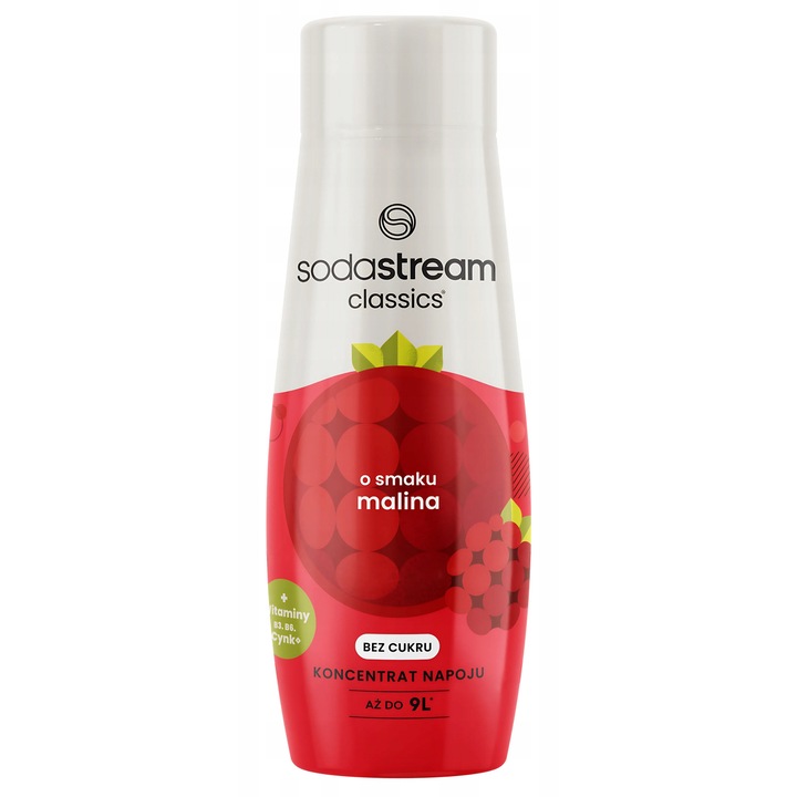 Sirop de zmeură fără zahăr, Sodastream, 440 ml, aromă intensă, PET