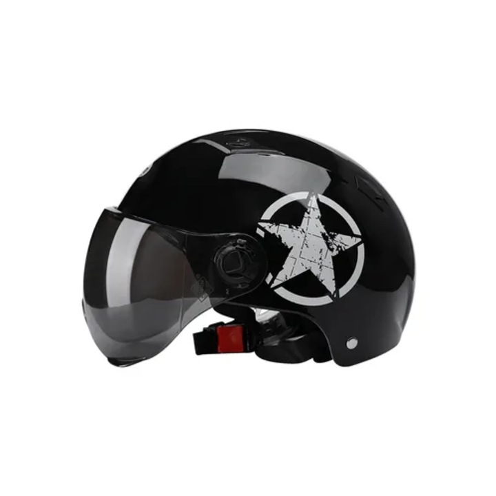 Каска за скутер, Glossy black