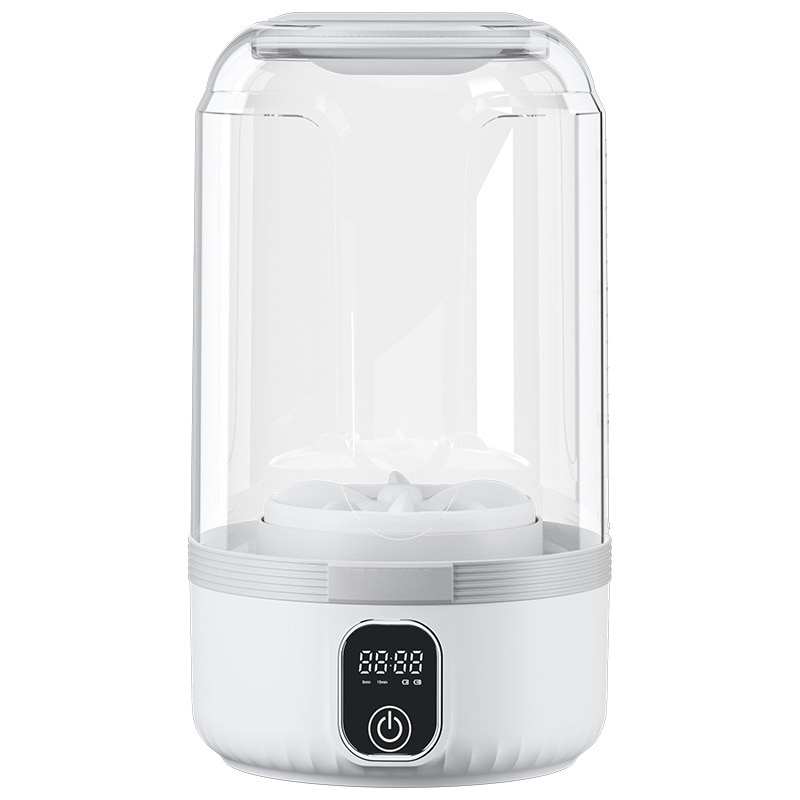 Mini masina de spalat, afisaj digital LED, capacitate 1, 5 l, turbina bidirectionala, impermeabila, putere mare, 4000 mAh, incarcare USB, 145 x 145 x 215 mm, alb