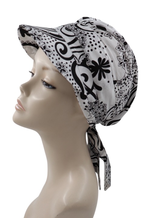 Cleo C/59 fekete-fehér sál, onkológiai, napellenzővel, kemoterápia után