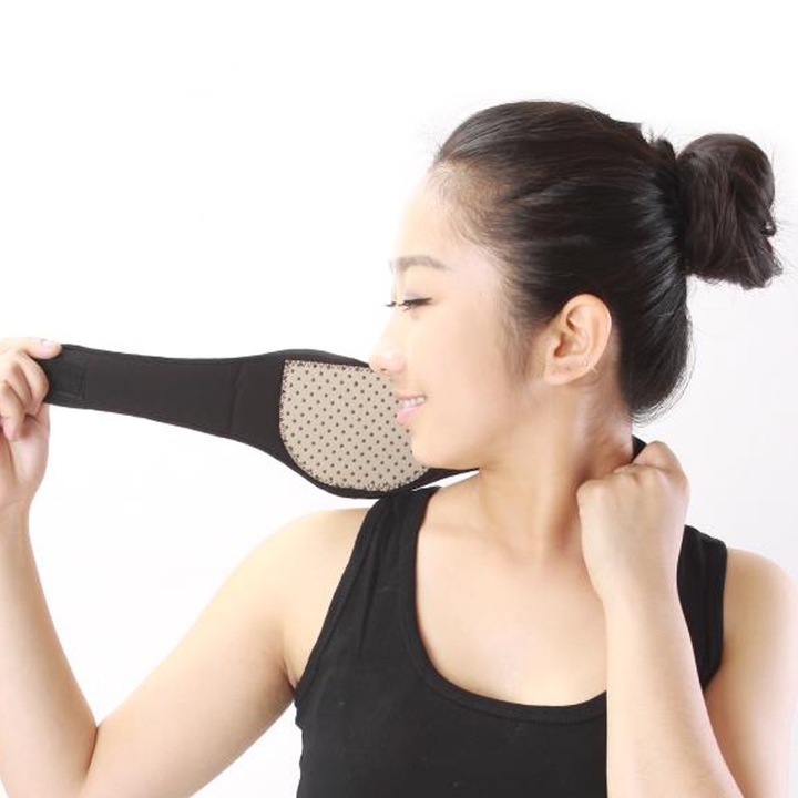 Centura cervicala cu turmalina, ajustabila, LRTM, neagra, 1 buc