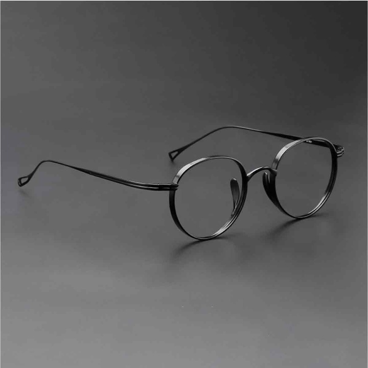 Rame ochelari barbati ovali titan pur, potrivite pentru miopie si lentile anti-lumina albastra, retro