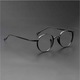 Rame ochelari barbati ovali titan pur, potrivite pentru miopie si lentile anti-lumina albastra, retro