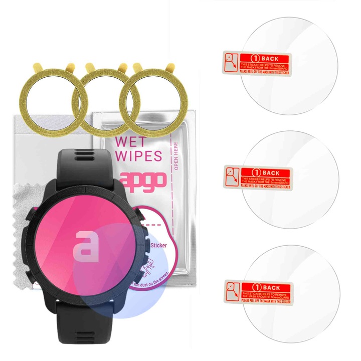 Set 3 Folii Protectie Sticla Temperata APGO 9H, Flexibile, 0, 35mm, transparent