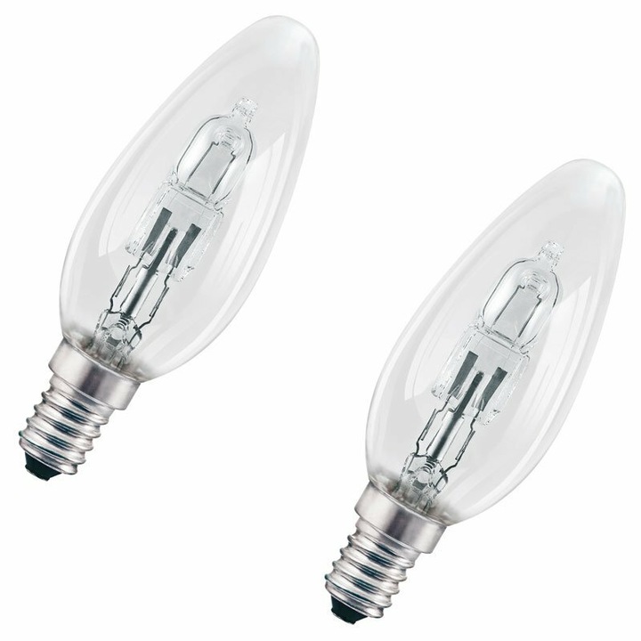 Bec Halogen Neolux Ecoclassic B35 46W E14 2Buc/Set