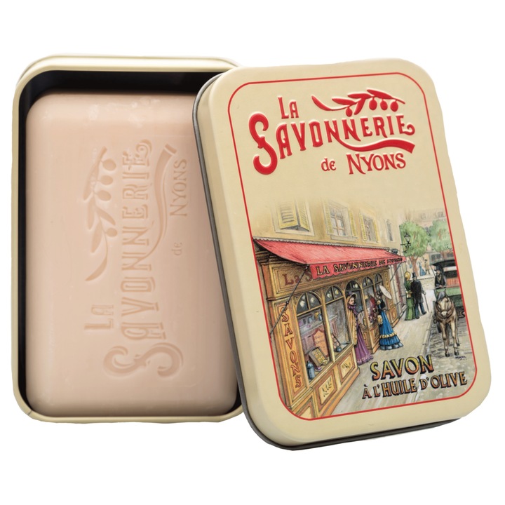 Натурален сапун, Цвете на памук, La Savonnerie de Nyons, метална кутия, 200гр.