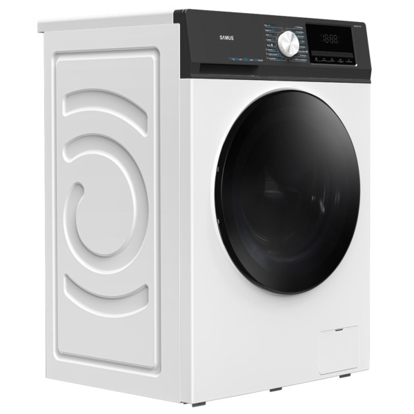 Masina de spalat rufe Samus WSEDI7148, 7 kg, Motor inverter, Display LED, 16 programe, 1400 rotatii, Clasa energetica A – 10%, Reincarcare cu rufe in timpul spalarii, Alb