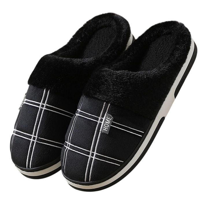 Памучни пантофи, голям размер, унисекс, подплатени, за зимата, 46-47