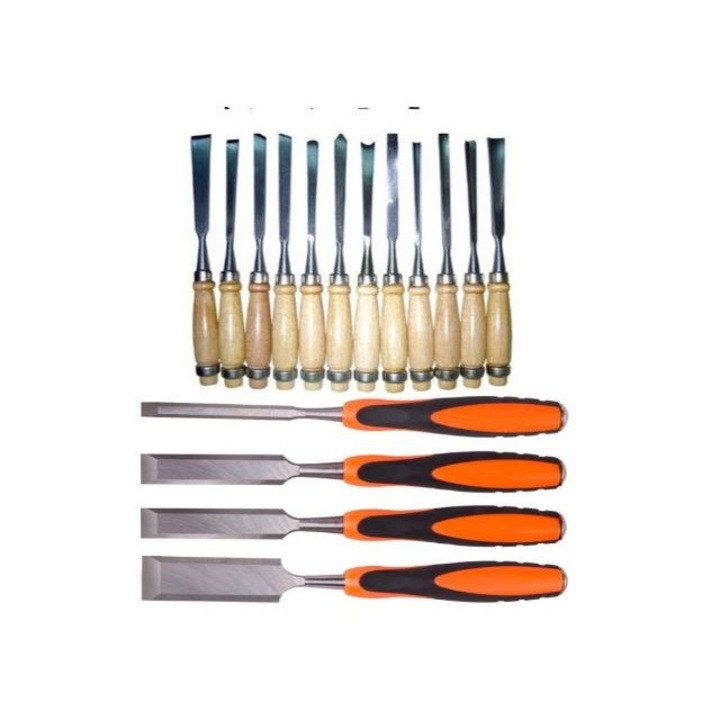 Set dalti sculptura,12 piese, set dalti lemn, 4 piese