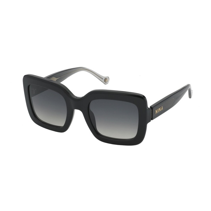 Ochelari de Soare Dama Nina Ricci SNR322-530700 Ø 53 mm, Protectie UV400, Negru, Include Carcasa