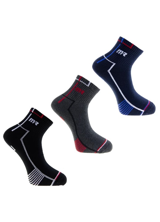 Set 3 perechi sosete barbati, Moraj, bumbac, multicolor, 39