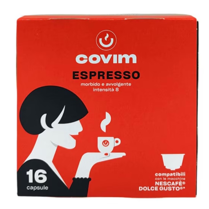 Capsule cafea Covim Espresso Armonico, compatibile Dolce Gusto, 16 capsule, 112g