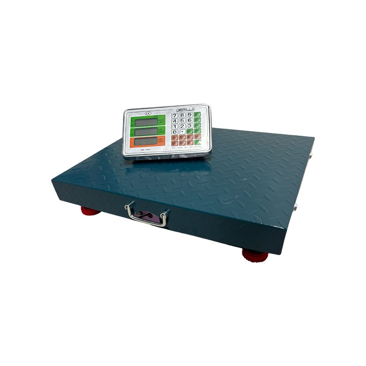 Cantar platforma wireless Brillo 300kg, afisaj LCD iluminat, precizie 100g, acumulator 4000 mAh, platforma 42x52 cm