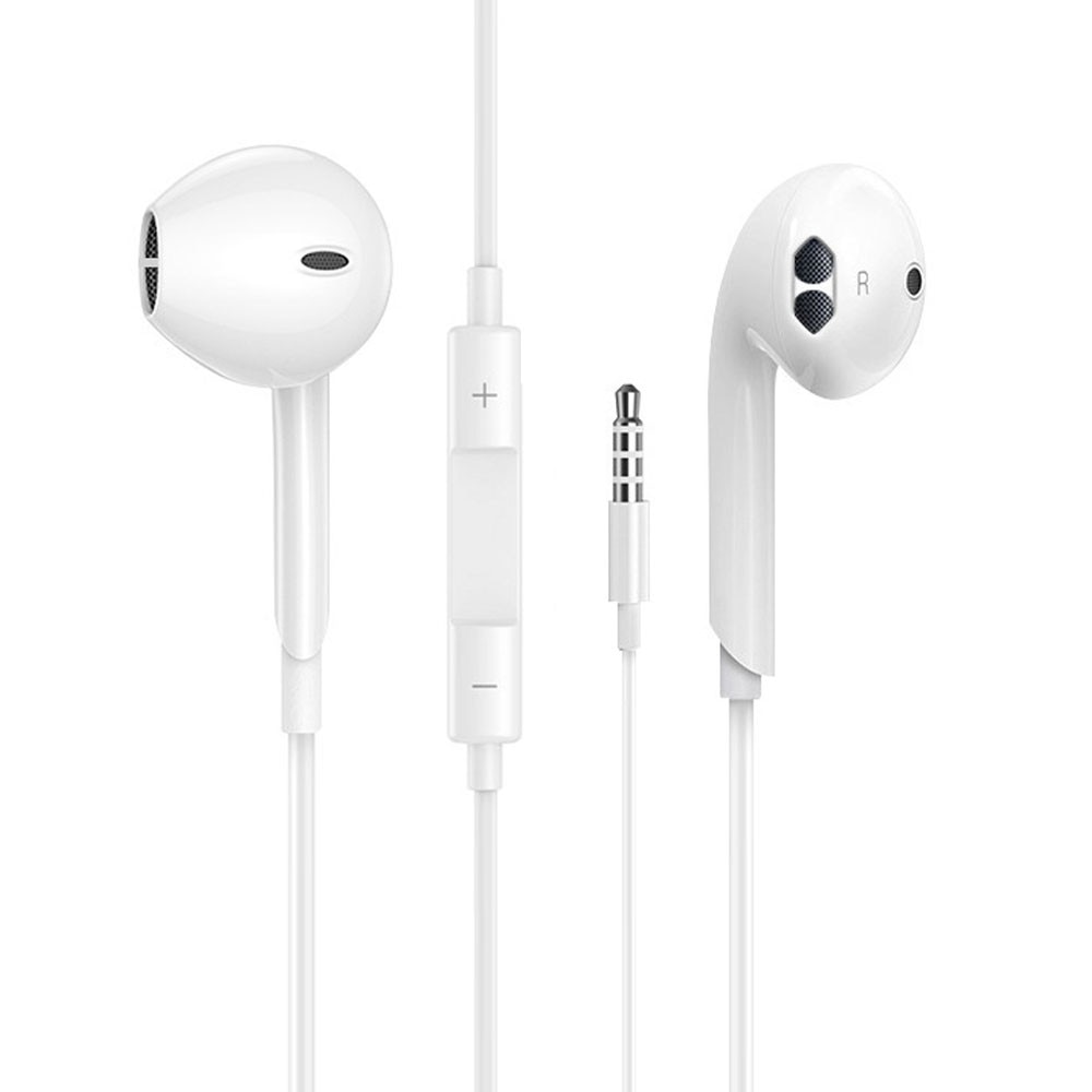 Casti In-Ear, GUIXUAN, cu Fir si Microfon, 3.5mm, bass puternic, microfon incorporabil, Design Ergonomic si Confortabil, Izolare Fonica, Control Integrat pentru Apeluri si Muzica, Alb