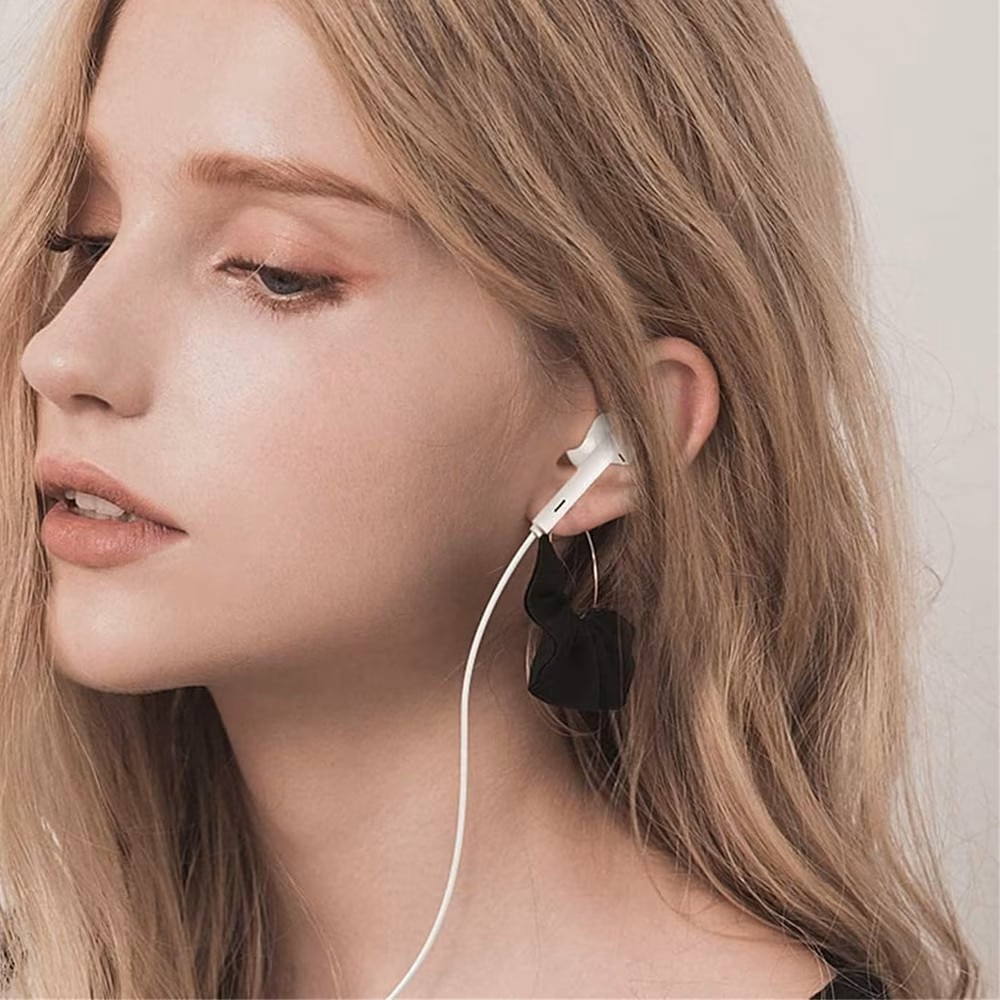 Casti In-Ear, GUIXUAN, cu Fir si Microfon, 3.5mm, bass puternic, microfon incorporabil, Design Ergonomic si Confortabil, Izolare Fonica, Control Integrat pentru Apeluri si Muzica, Alb