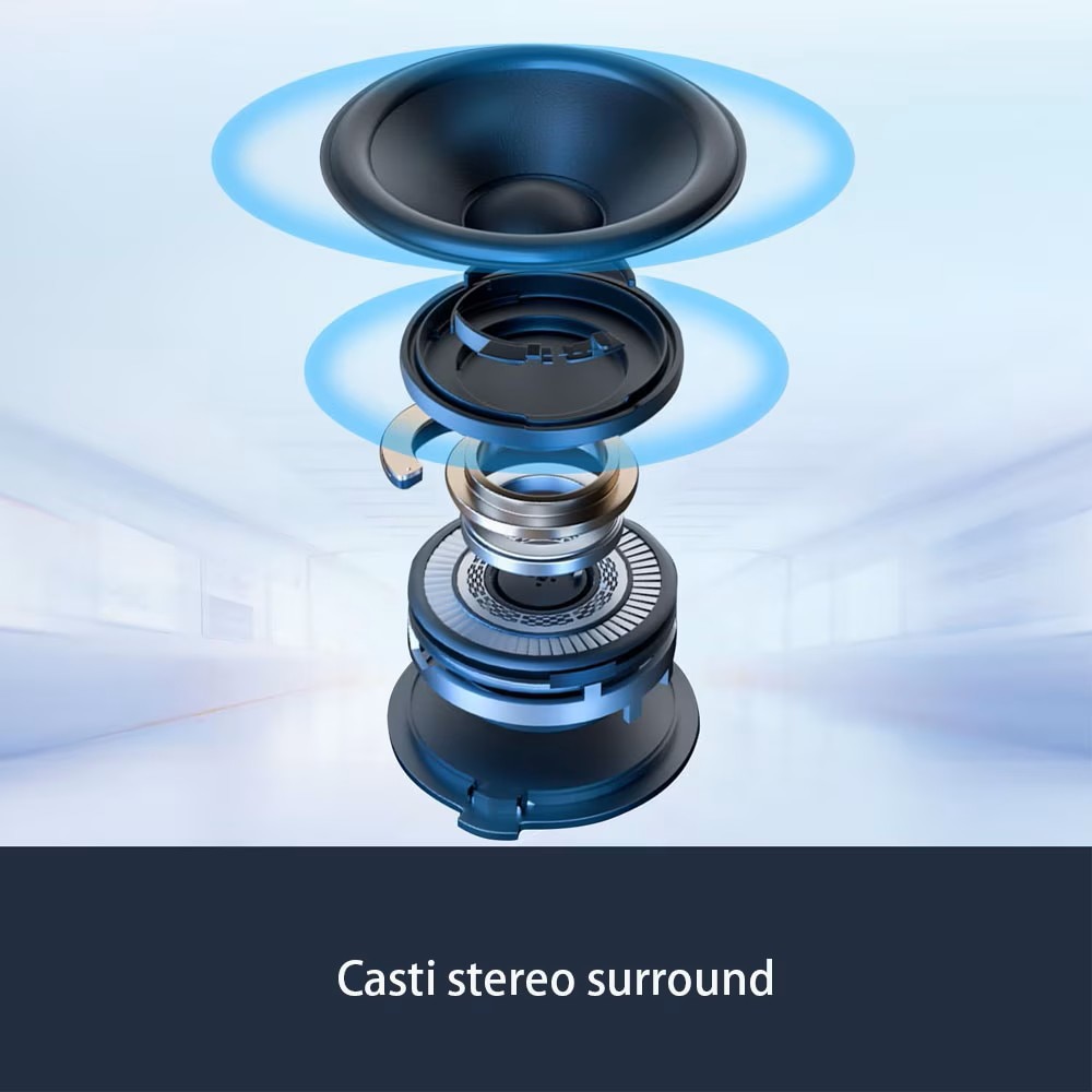 Casti In-Ear, GUIXUAN, cu Fir si Microfon, 3.5mm, bass puternic, microfon incorporabil, Design Ergonomic si Confortabil, Izolare Fonica, Control Integrat pentru Apeluri si Muzica, Alb