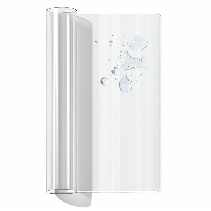 Folie protectie masa transparent din PVC, Tulup, Ideal pentru Masa, Blat si Parchet, Sticla moale, 55x55 cm, antiderapanta, 010830830010100000000