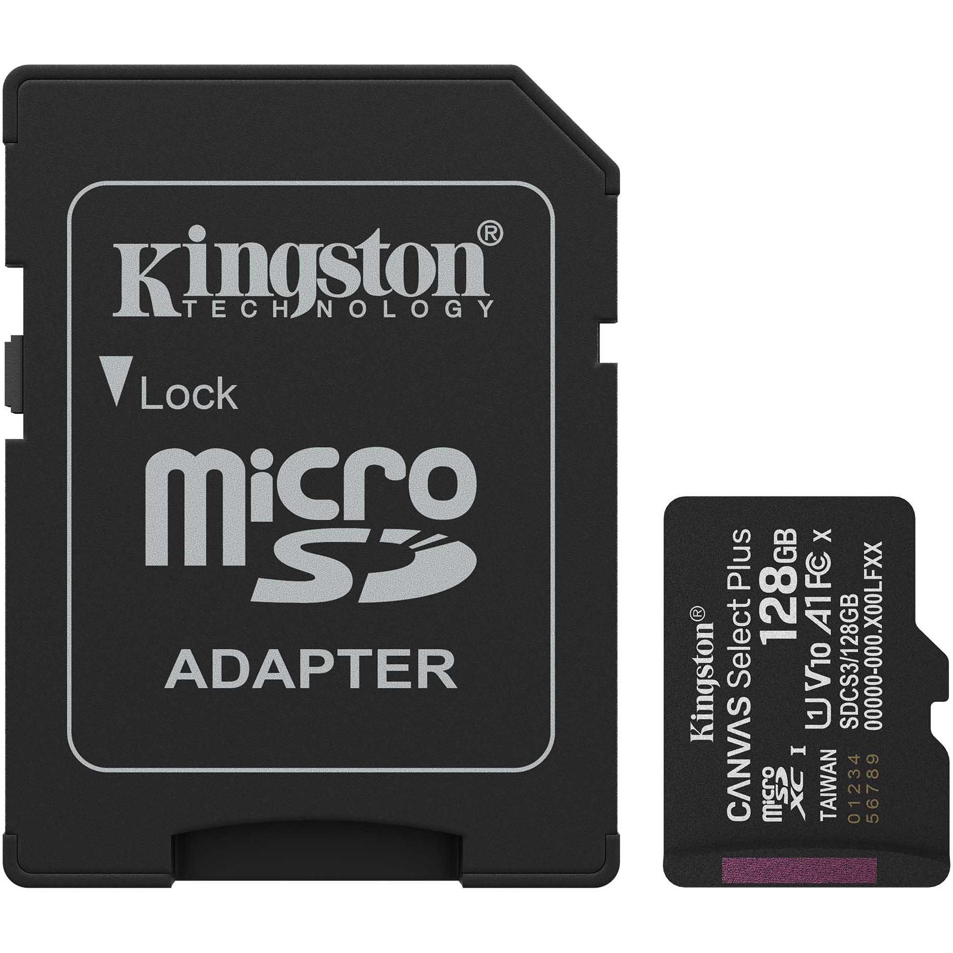 Card de Memorie MicroSDXC Kingston, 128GB, Select Plus, Clasa 10