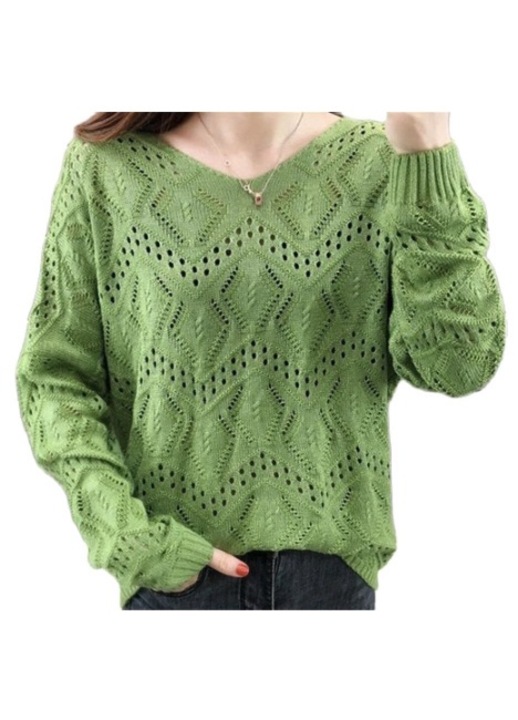 Pulóver, SW-31, zöld, puha, One Size INTL