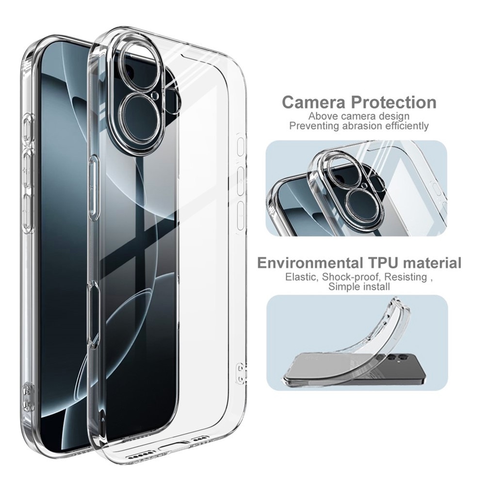 Husa de Silicon pentru Apple Iphone 17, Crystal Clear Transparency, Lightweight Slim Fit, Core Ultra Protection, Unique Long-lasting Anti-Yellowing Tech, Transparenta