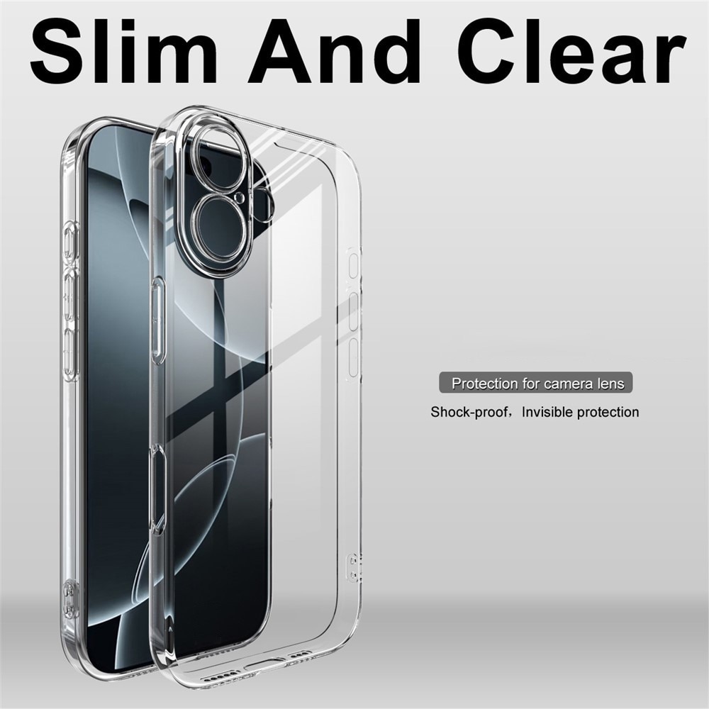 Husa de Silicon pentru Apple Iphone 17, Crystal Clear Transparency, Lightweight Slim Fit, Core Ultra Protection, Unique Long-lasting Anti-Yellowing Tech, Transparenta