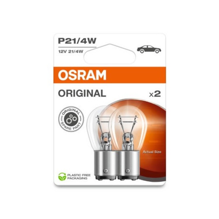 Set 2 Becuri P21/4W, 12V, Osram Xenon Bright®