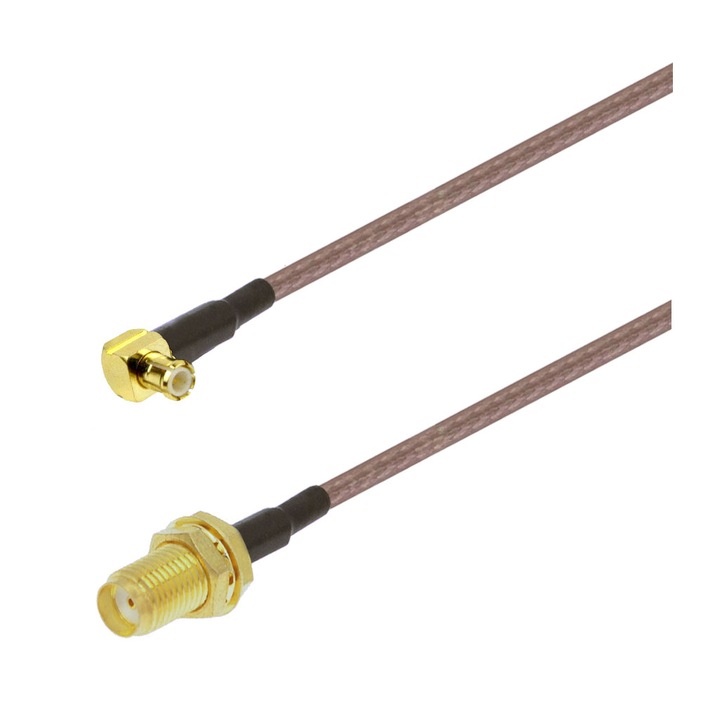 Cablu coaxial RG316 ultra low loss 6GHz cu conectori MCX male SMA female 3 m pentru conectare antena DRONE 5G 4G GSM GPS WIFI LORA BLUETOOTH CB
