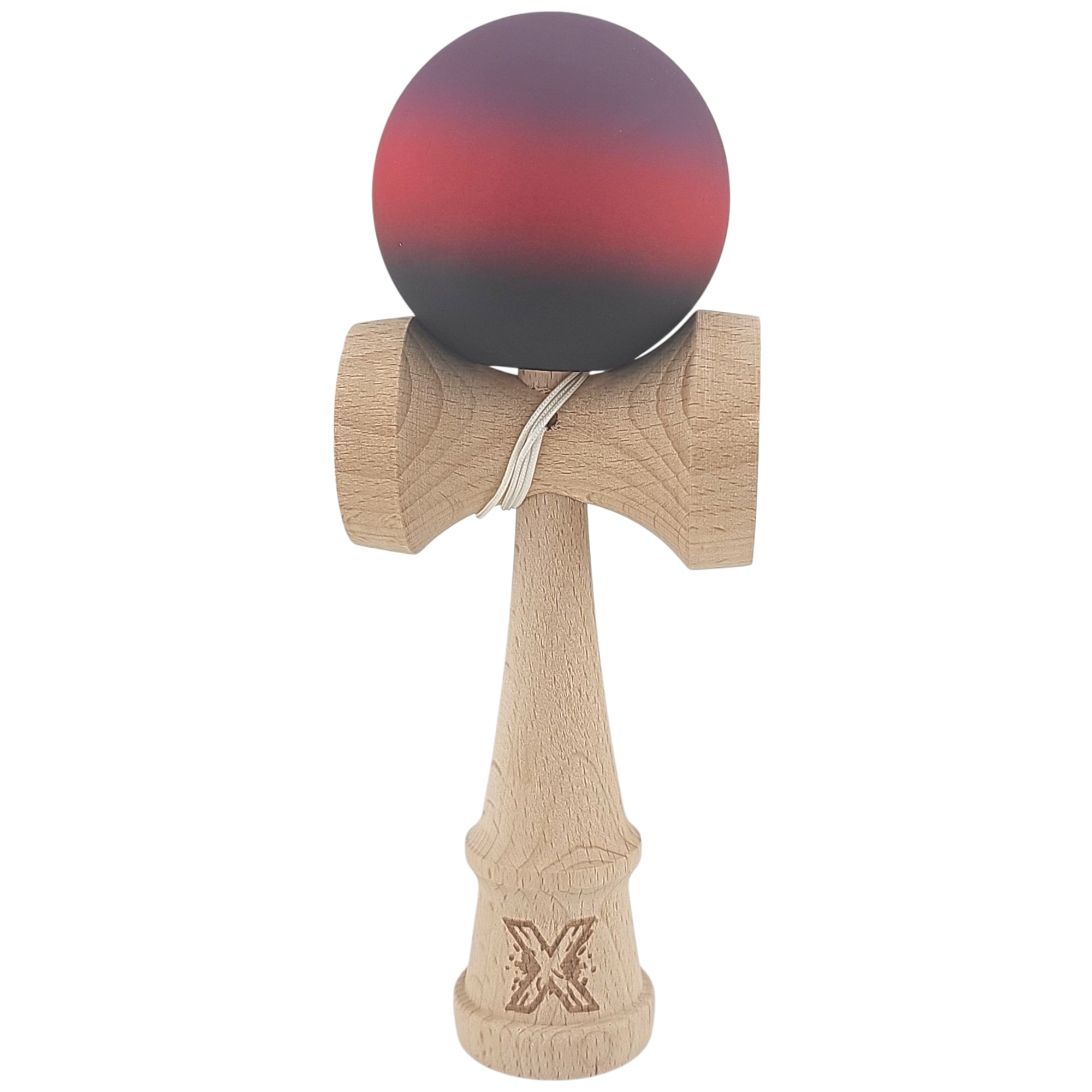 Kendama X Originala, Profesionala, Flippy, din Lemn, Rubber Grip