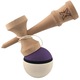 Kendama X Originala, Profesionala, Flippy, din Lemn, 18 cm, Rubber Grip, Mov/Negru/Alb