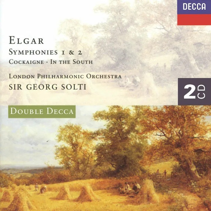CD Simfoniile 1 si 2, Elgar, Sir Georg Solti, muzica clasica, ambalaj plastic