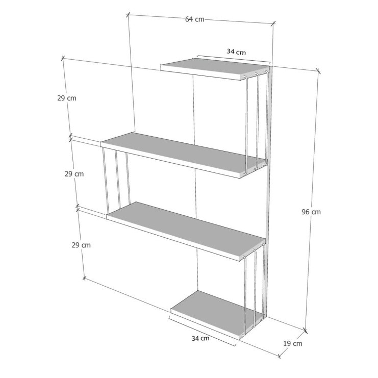 Pin Alb Rafturi perete, Classic Form, UnicUtil, 64 x 96 x 19 cm, Pin Alb - eMAG.ro