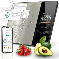 Cantar de Bucatarie Smart ZENIVO®, pentru dieta Fitness, Capacitate 5kg, Precizie 1g, Bluetooth, Calculator calorii, Otel Inoxidabil, Butoane tactile, Functie TARE, 999 Alimente in Aplicatia Nutritionala, iOS/Android, Apple Health, Proteine, Grasimi