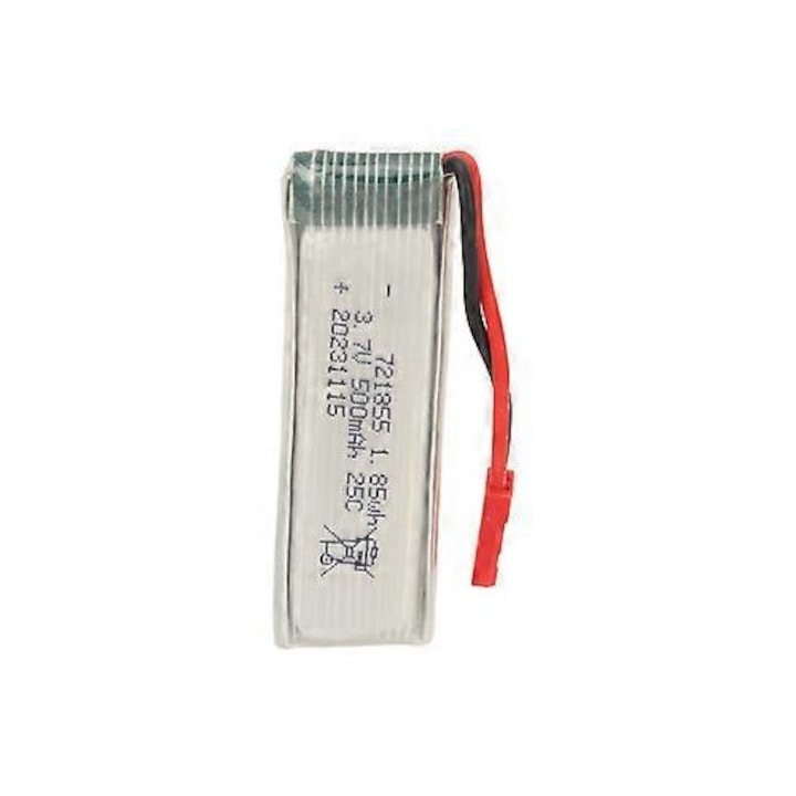 Lipo akkumulátor 3.7V 500mAh 25C piros JST csatlakozóval, repülőgépekhez