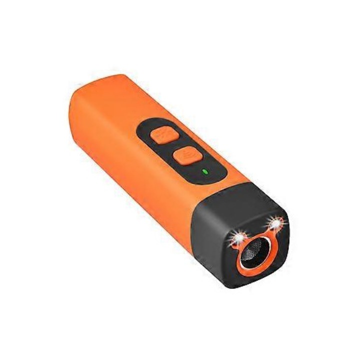 Dispozitiv ultrasonic de dresaj pentru caini, multifunctional, portocaliu