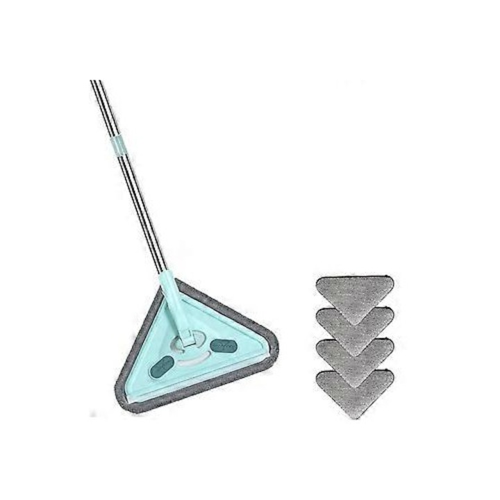 Mop multifunctional, rotativ 360°, ajustabil, triunghiular, umed si uscat
