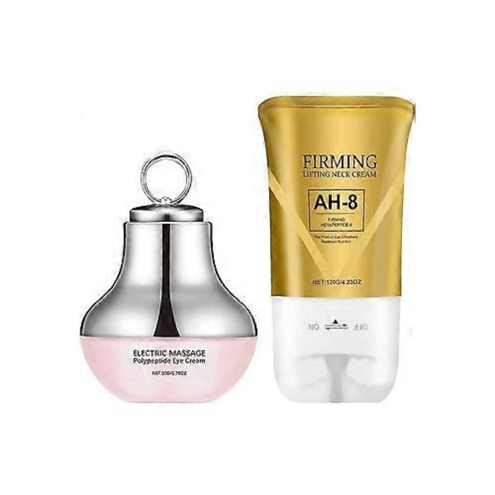 AH-8 nyak- és szemápoló készlet, feszesítő nyakkrém + elektromos szemmasszázs krém, nyak- és szemkezelés